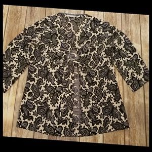 2/$25 Mimi Maternity Silk Paisley Top Small S